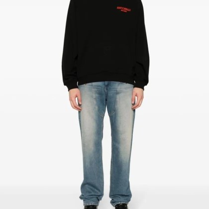 Just Cavalli - Black Cotton Sweatshirt - Größe M - schwarz – Bild 3