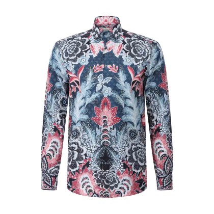 Etro - Hemd mit Blumenprint - Größe 45 - blau Etro - Hemd mit Blumenprint - Größe 45 - blau