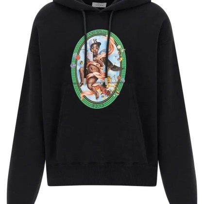 Off-White - %27Fresco Oval%27 Hoodie - Größe L - schwarz Off-White - %27Fresco Oval%27 Hoodie - Größe L - schwarz