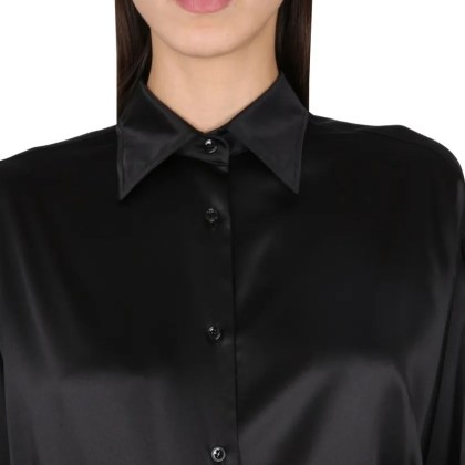 Tom Ford - Stretch Silk Satin Shirt - Größe 44 - schwarz – Bild 2