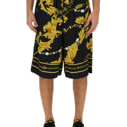 Versace Jeans Couture - Chain Couture Bermuda Shorts - Größe 48 - schwarz Versace Jeans Couture - Chain Couture Bermuda Shorts - Größe 48 - schwarz