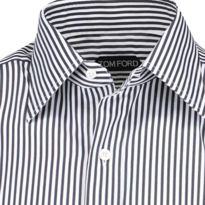 Tom Ford - Slim Striped Shirt – White - Größe 39 - weiß – Bild 4