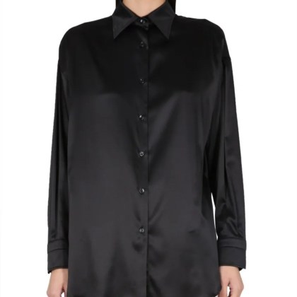 Tom Ford - Stretch Silk Satin Shirt - Größe 44 - schwarz Tom Ford - Stretch Silk Satin Shirt - Größe 44 - schwarz