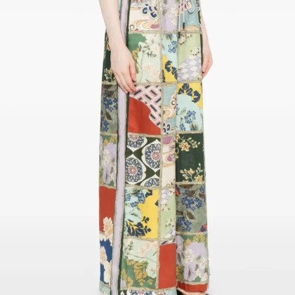 Alemais - Vibrant Patchwork Pants With Drawstring Waist And - Größe 12 - bunt – Bild 4