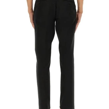 Zegna - Straight-Leg Premium Cotton Pants - Größe 48 - schwarz – Bild 3