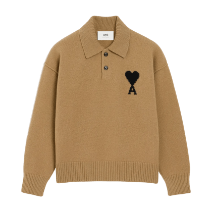 AMI Paris - Ami De Coeur Polohemd aus Merinowolle - Größe XL - multi AMI Paris - Ami De Coeur Polohemd aus Merinowolle - Größe XL - multi