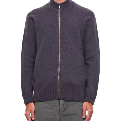 Drumohr - Zip Cardigan - Größe 48 - grau Drumohr - Zip Cardigan - Größe 48 - grau