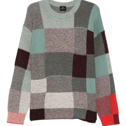 Paul Smith - Patchwork Design Sweater With Round Neckline - Größe S - bunt Paul Smith - Patchwork Design Sweater With Round Neckline - Größe S - bunt