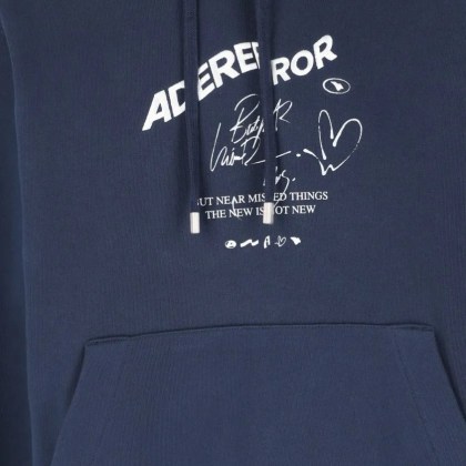 Ader Error - Cotton Blue Hoodie - Größe S - blau – Bild 2