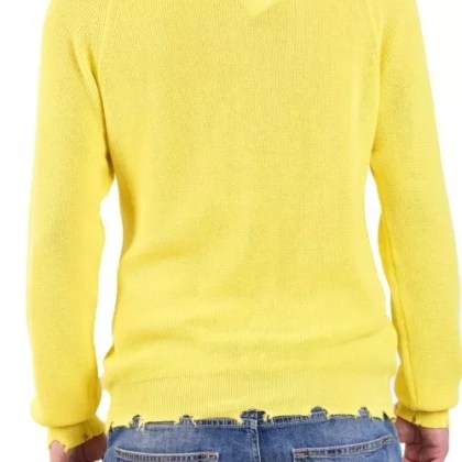 Laneus - Yellow Cotton Sweater - Größe 50 - yellow – Bild 3