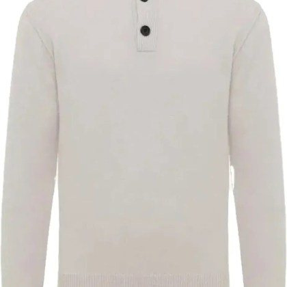 GENTI - Turtleneck 3 Buttons Wol Off White - Größe M - weiß GENTI - Turtleneck 3 Buttons Wol Off White - Größe M - weiß