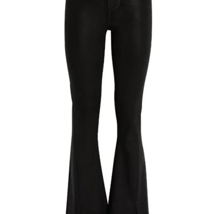 Paige - Black Flared Jeans With Side Slits And Luxurious F - Größe 25 - schwarz Paige - Black Flared Jeans With Side Slits And Luxurious F - Größe 25 - schwarz