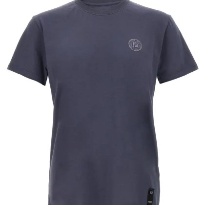 Fendi - Postcards%27 T-Shirt - Größe L - blau Fendi - Postcards%27 T-Shirt - Größe L - blau