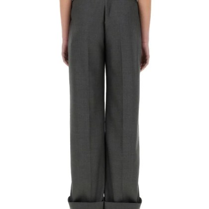 Valentino Garavani - Straight Wide-Leg Virgin Wool Pants - Größe 42 - grau – Bild 3
