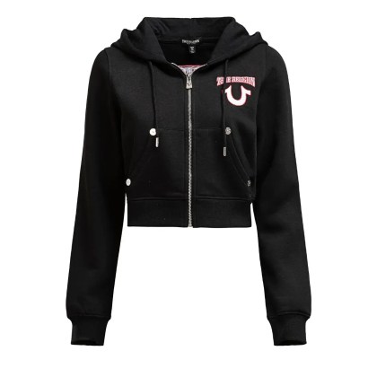 True Religion - Hoodie SHRUNKEN - Größe M - schwarz True Religion - Hoodie SHRUNKEN - Größe M - schwarz