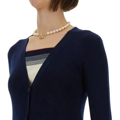 Valentino Garavani - Slim-Fit Virgin Wool Cardigan - Größe S - schwarz – Bild 2