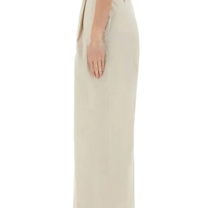 Maison Margiela - High-Waisted Wide-Fit Pants With Pleated Detailing - Größe 42 - beige – Bild 2