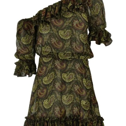 Saint Laurent - Paisley Print One-Shoulder Mini Dress - Größe 36 - bunt Saint Laurent - Paisley Print One-Shoulder Mini Dress - Größe 36 - bunt
