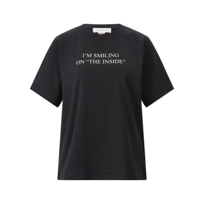 Victoria Beckham - T-Shirt mit Print - Größe S - schwarz Victoria Beckham - T-Shirt mit Print - Größe S - schwarz