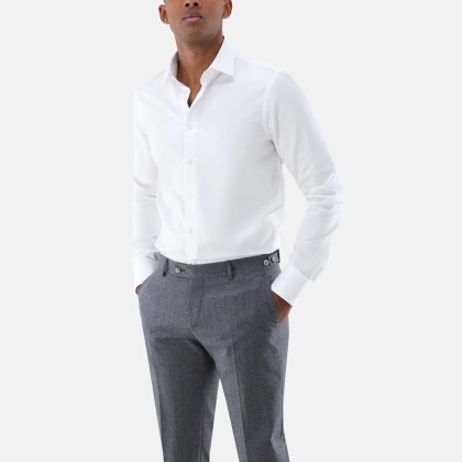 VAN LAACK - Hemd Slim Fit Uni - Größe 44 - weiß – Bild 4