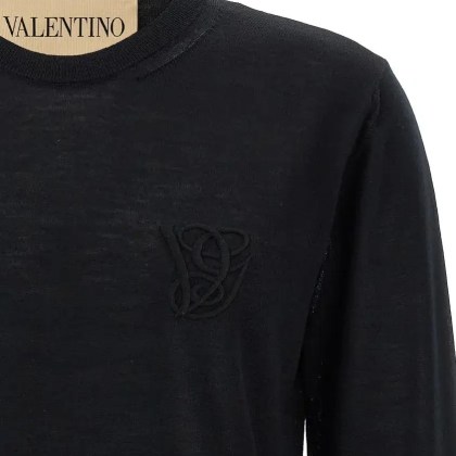 Valentino Garavani - Logo Embroidery Sweater - Größe XL - schwarz – Bild 3