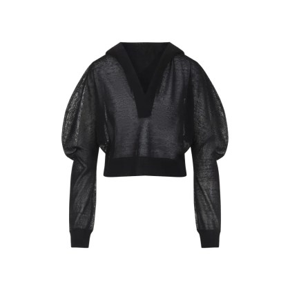 Alaia - Sheer Silk Top - Größe 36 - schwarz Alaia - Sheer Silk Top - Größe 36 - schwarz