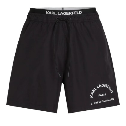 Karl Lagerfeld - RUE ST-GUILLAUME MITTELLANGE BOARD-SHORTS - Größe XS - schwarz Karl Lagerfeld - RUE ST-GUILLAUME MITTELLANGE BOARD-SHORTS - Größe XS - schwarz