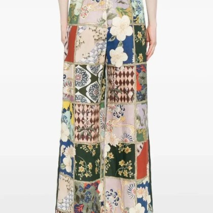 Alemais - Vibrant Patchwork Pants With Drawstring Waist And - Größe 12 - bunt – Bild 2