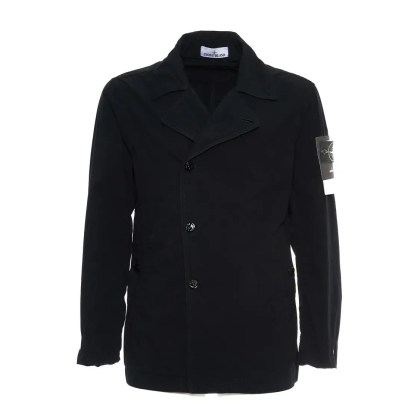 Stone Island - Tailored Black Jacket With Structured Collar - Größe XL - schwarz Stone Island - Tailored Black Jacket With Structured Collar - Größe XL - schwarz