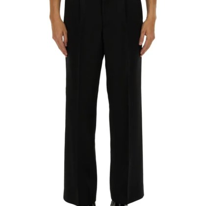 Sunflower - Pleated Design Straight-Leg Wool Pants - Größe 50 - schwarz Sunflower - Pleated Design Straight-Leg Wool Pants - Größe 50 - schwarz