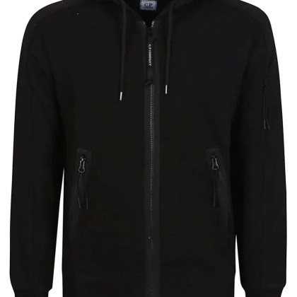 CP Company - Regular Fit Black Zip-Up Sweatshirt - Größe XL - schwarz CP Company - Regular Fit Black Zip-Up Sweatshirt - Größe XL - schwarz
