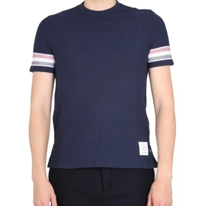 Thom Browne - Stripes T-Shirt - Größe 5 - blau Thom Browne - Stripes T-Shirt - Größe 5 - blau