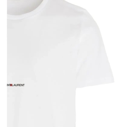Saint Laurent - ' Rive Gauche' T-Shirt - Größe S - weiß – Bild 3