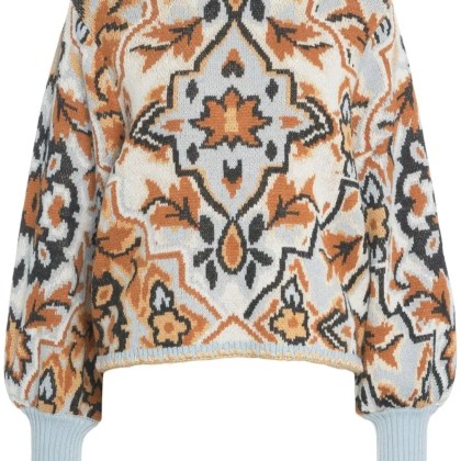 Farm Rio - Sweater with pattern - Größe S - blau Farm Rio - Sweater with pattern - Größe S - blau