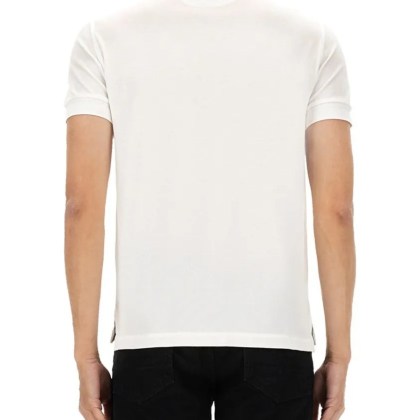 Tom Ford - Textured White Pique Polo With Collared Neckline - Größe 50 - white – Bild 3