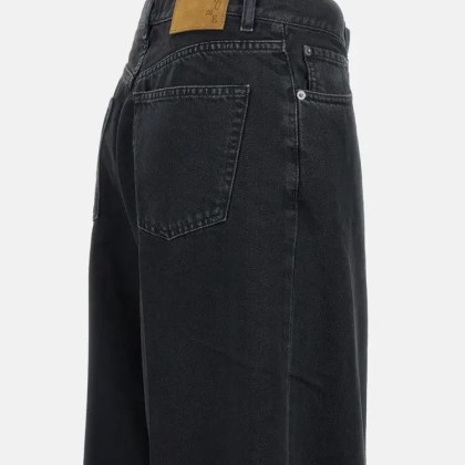 Haikure - Wide-Leg Jeans With High Waist And Leather Label - Größe 25 - schwarz – Bild 2