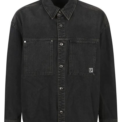 Wooyoungmi - Relaxed Fit Denim Shirt With Vintage Appeal - Größe 46 - schwarz Wooyoungmi - Relaxed Fit Denim Shirt With Vintage Appeal - Größe 46 - schwarz