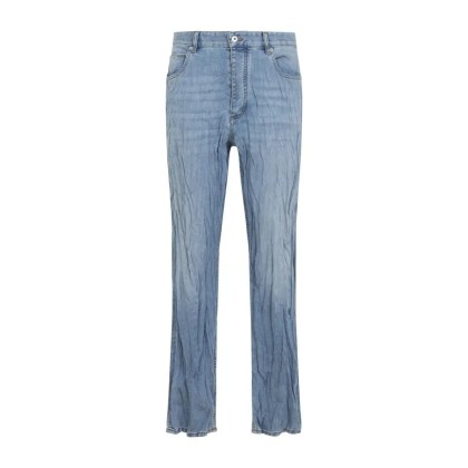 Bottega Veneta - Straight-Leg Jeans With Textured Finish - Größe 48 - blau Bottega Veneta - Straight-Leg Jeans With Textured Finish - Größe 48 - blau