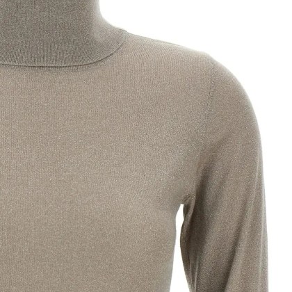 Brunello Cucinelli - Sparkling' Turtleneck Sweater - Größe M - beige – Bild 3