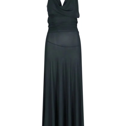 Paloma Wool - Wool Halter Maxi Dress – Navy - Größe L - blau – Bild 4