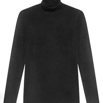 Dondup - High Neck Black Sweater In Premium Modal-Cashmere - Größe XS - schwarz Dondup - High Neck Black Sweater In Premium Modal-Cashmere - Größe XS - schwarz