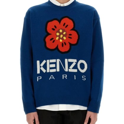 Kenzo - Jersey With Embroidery Boke Flower - Größe M - blau Kenzo - Jersey With Embroidery Boke Flower - Größe M - blau