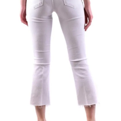 L'AGENCE - Cropped White Jeans With Flared Silhouette - Größe 25 - lila – Bild 2