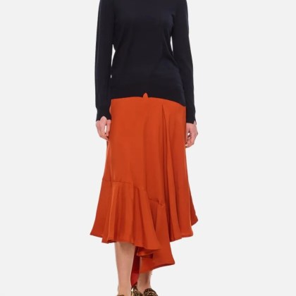 Colville - Voulant Midi Skirt - Größe 38 - orange – Bild 4