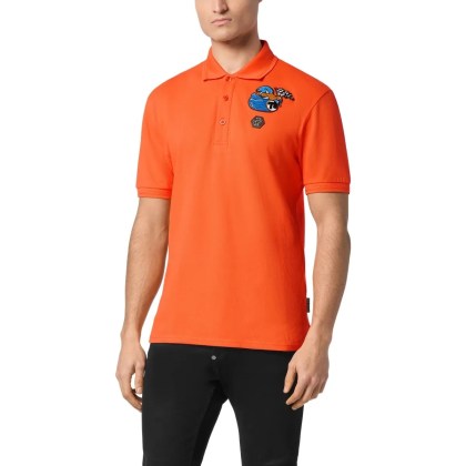 Philipp Plein - Poloshirt Duck - Größe L - orange – Bild 4