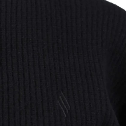 The Attico - Cropped Sweater With Ribbed Knit Texture - Größe 40 - schwarz – Bild 4