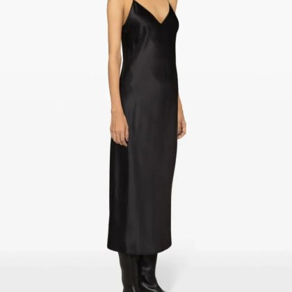 Joseph - Clea Silk Satin Flared Dress - Größe 40 - schwarz – Bild 3