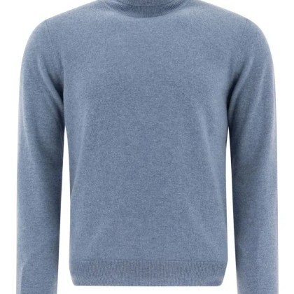 Malo - Light Blue Knitwear Sweater - Größe 52 - blau Malo - Light Blue Knitwear Sweater - Größe 52 - blau