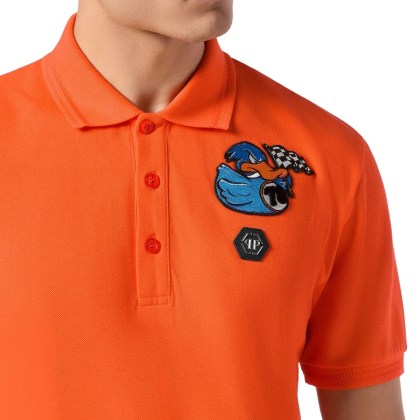 Philipp Plein - Poloshirt Duck - Größe L - orange – Bild 3