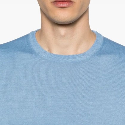 Drumohr - Wool Sweater With Full Neck - Größe 52 - blau – Bild 2